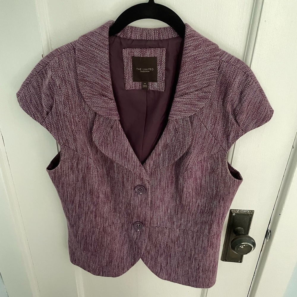 The Limited cap shoulder tweed jacket